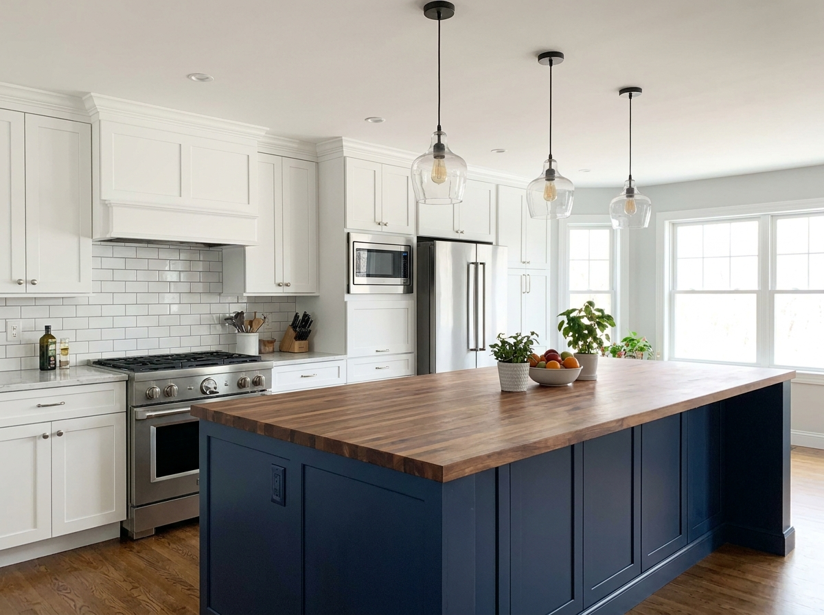 Same kitchen after a full custom remodel