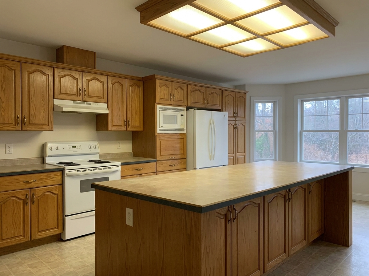 Dated kitchen before remodeling